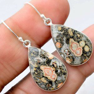 Leopard Skin Tear Handmade Earrings Solid Silver